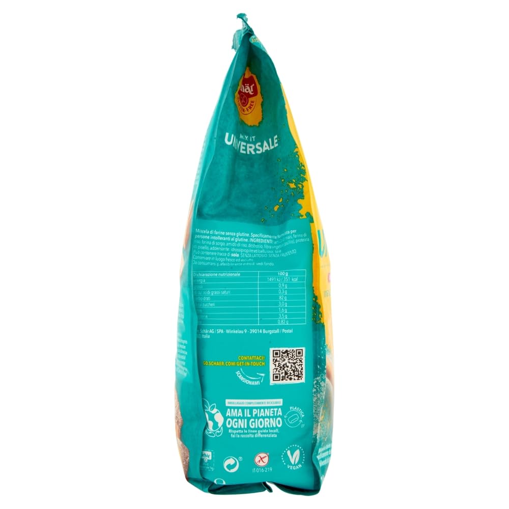 Italian Gourmet Schär Italian Gourmet mix farina universale glutenfrei | Per pizza, torte e dessert; vielseitig zum Backen und Kochen, praktische, Gesamtnettogewicht 20 kg + Kostenlos Polpa 400g