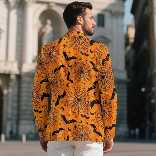 Mens Halloween Sport Jacket S-5XL Regular Fit Men's Suit Jacket for Party Wrinkle-Free Blazer Men with Pockets3