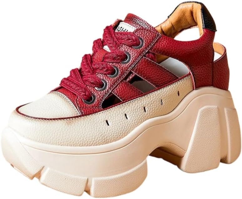 Fashionable platform women's sandals. Hollow design. Breathable and comfortable. Anti-slip and durable. Suitable for outdoor activities and daily use.