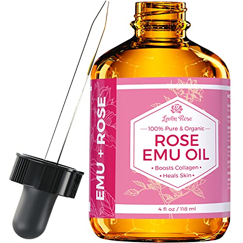 Rose Emu Oil by Leven Rose, Emu Oil with Rose 4 oz