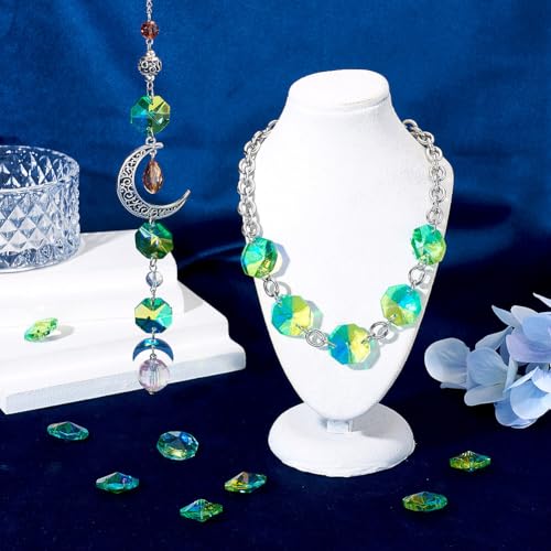 Perles octogonales en cristal de 18 mm pour guirlande de mariage et décoration de table lumineuse