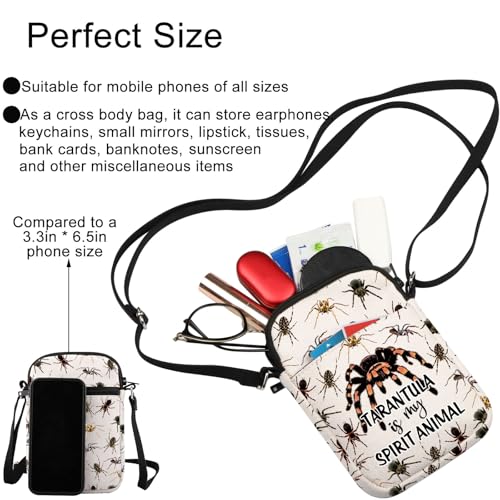 JNIAP Tarantula Crossbody Bag Tarantula Gift Tarantula Mom Gift Arachnologist Gift Spider Lover Shoulder Bag Tarantula Merch3