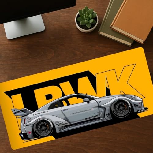 Image of Moto Edition Desk Mat 23x11 Inch - Racing-Themed Keyboard & Mouse Pad for Office, Home & Gaming | Non-Slip Rubber Base, Waterproof Surface, Supercar & Bike Inspired Table Mat (Urban Racer)
