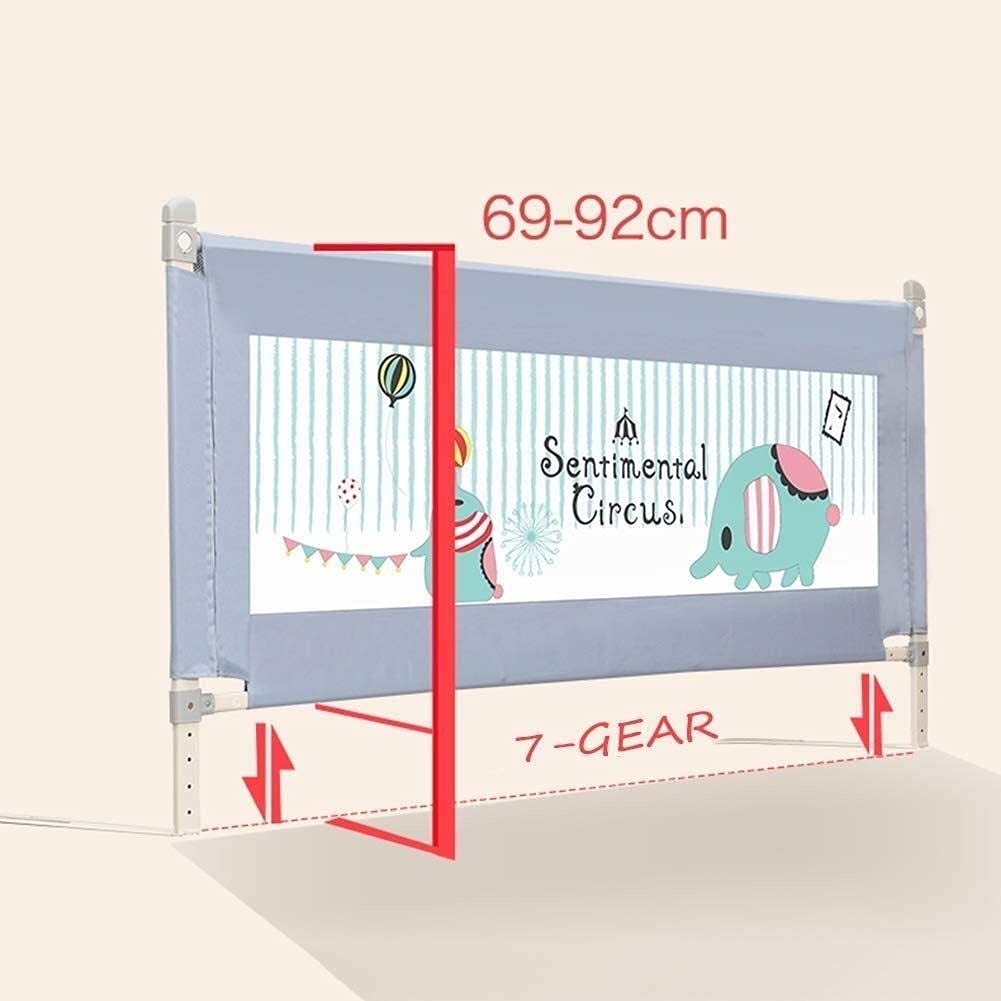 Baby Box Letto sponda di Sicurezza guardrail Recinzione Bambino Sollevamento Verticale Modello Elefante per Bambini Doppia, Letto Matrimoniale Queen King Materasso Giocattolo (dime