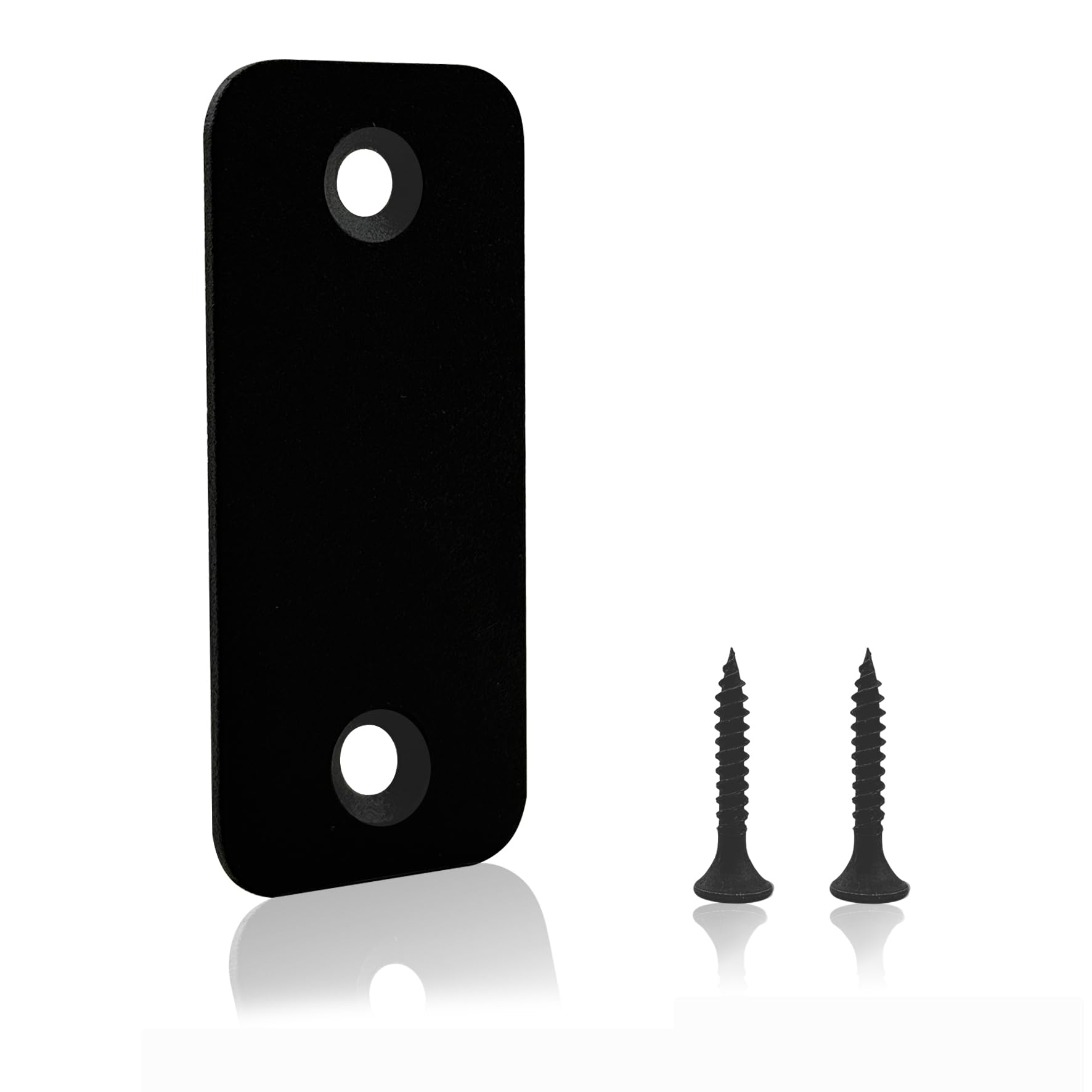 Door Edge Hole Filler Plate,Door Hole Cover Plate, Black Stainless Steel Deadbolt Cover Plate – 1" x 2-1/4", 1 Pack