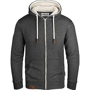 Grin&Bear GEC490 Hoody voor heren, met fleecevoering