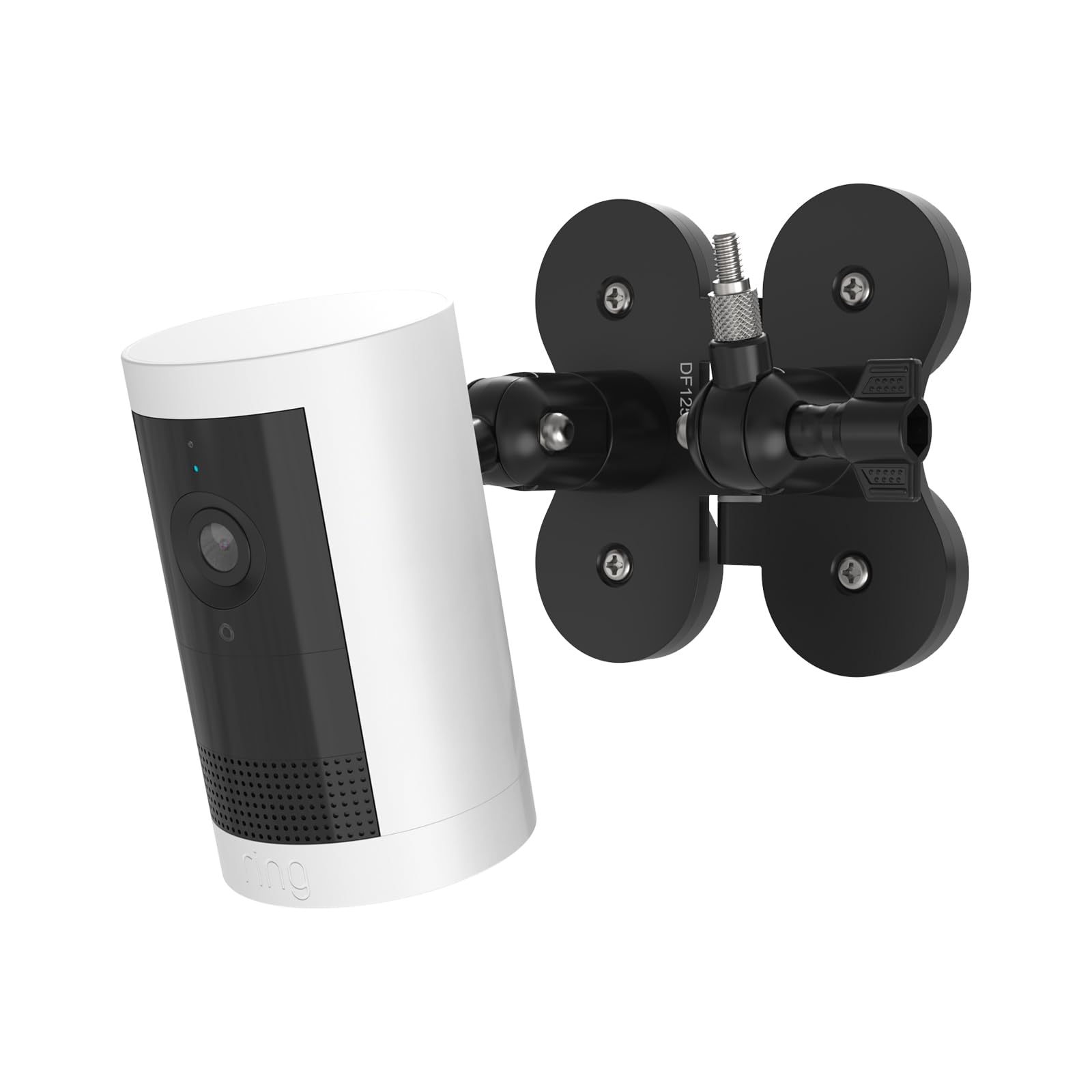 Soporte de pared magnético 2 en 1 compatible con Rin g Stick Up Cam/Spotlight Cam, Blink, Eufy, Arlo, Reolink y panel solar, accesorio de soporte magnético fuerte ajustable, negro