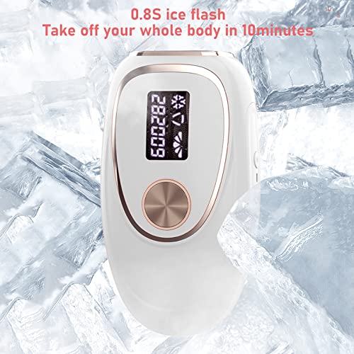 IPL-Haarentfernungsgerät, mit ICE-Kühlsystem, 990000 Impulse, schmerzloses Hautverjüngungs-Haarentfernungsgerät (Weiß) - Image 7