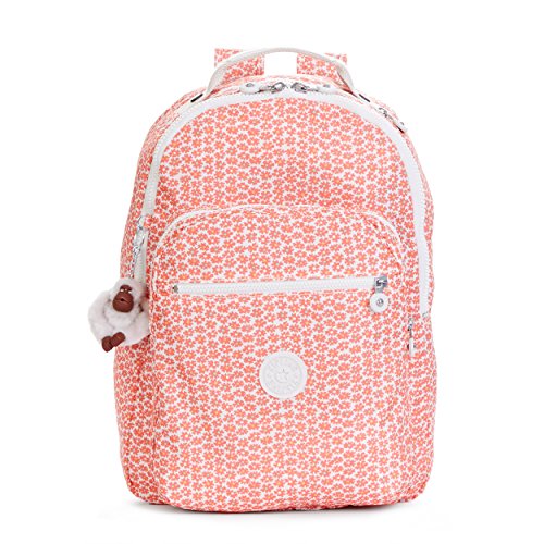 Kipling 大型バックパック ソウル 15インチ ノートパソコン ポピースプレー 長さ13.75インチ x 高さ17.25インチ x 奥行8インチ