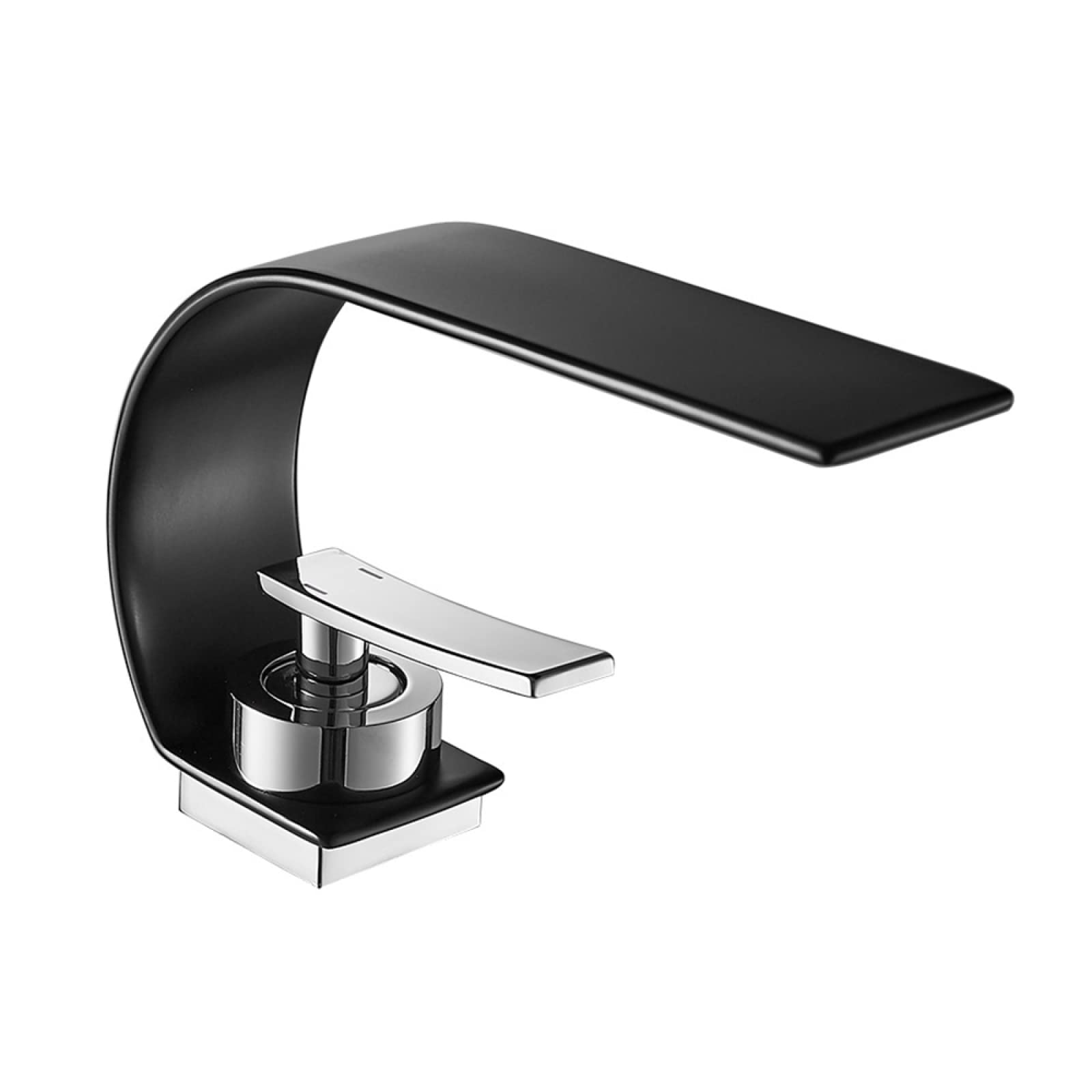 Nvsfzgiyg Nero Waterfall Faucet For Bathroom Sink, Hot And Cold Mixer Tap, Brass, Single Handle, Outlet, Basin, White(Nero)
