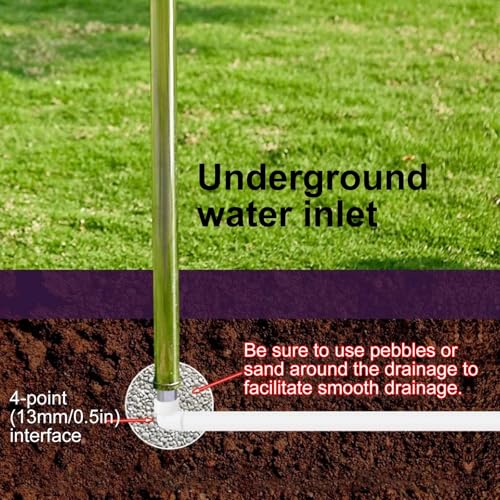 Columna de agua vertical de latón con soporte de suelo resistente 6