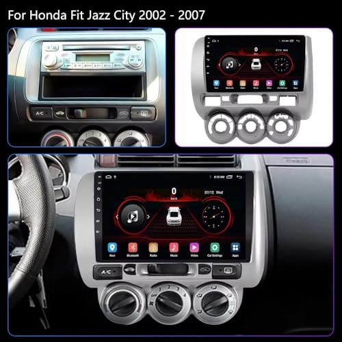 Radio coche 2 DIN con Airplay y manos libres Bluetooth para Honda Fit 2002-2007 2