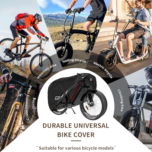 GRITRIVAL Bike Covers Outdoor Storage Waterproof It has Three Colors and Two Sizes The Bicycle Cover is Equipped with a Bike Rack Chain Lock - Thumbnail 5