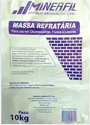 Massa Refratária Seca 10Kg Minerfil/Forno, Churrasqueira