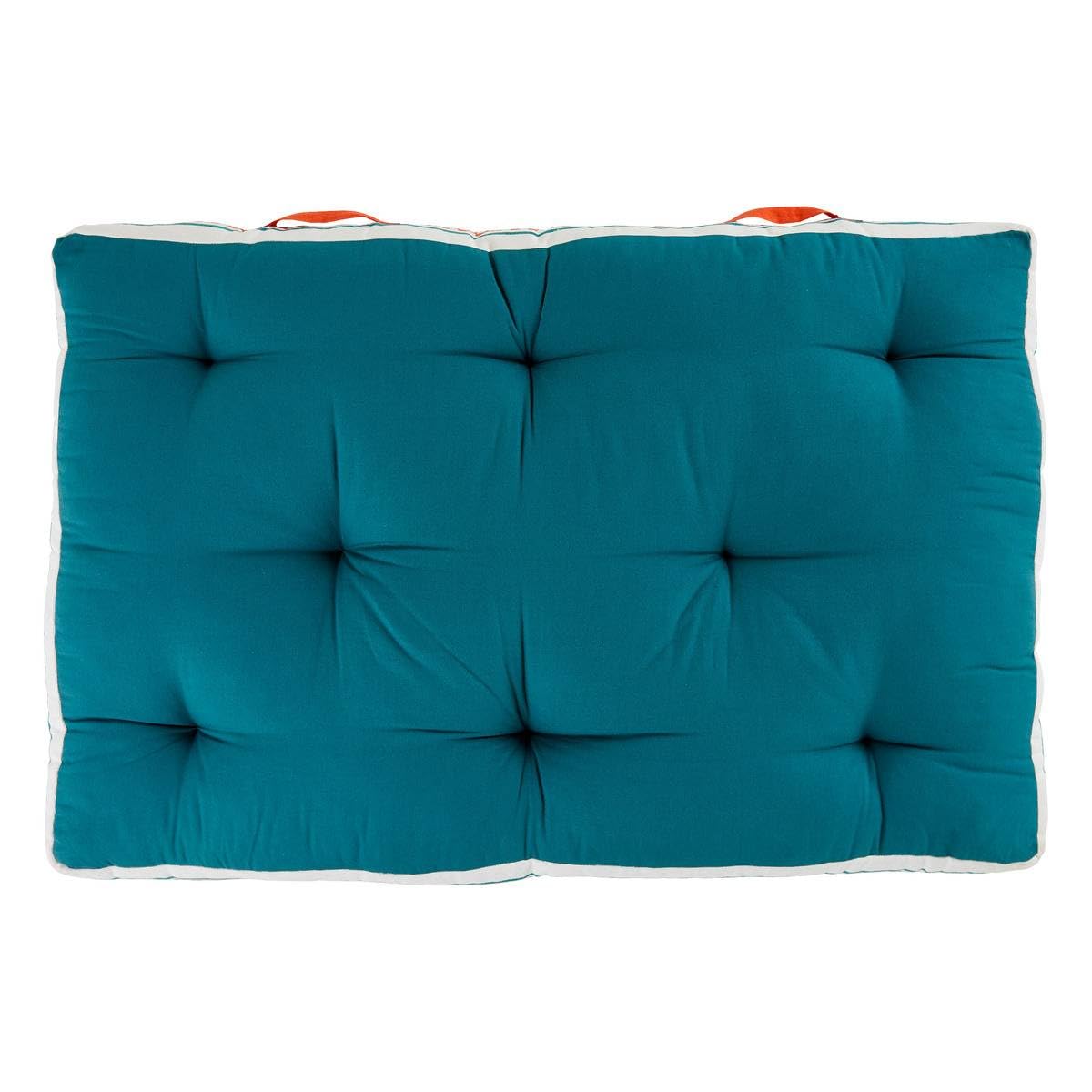 Atmosphera - Coussin de Sol d'extérieur Yucatan Bleu Canard 120x80cm