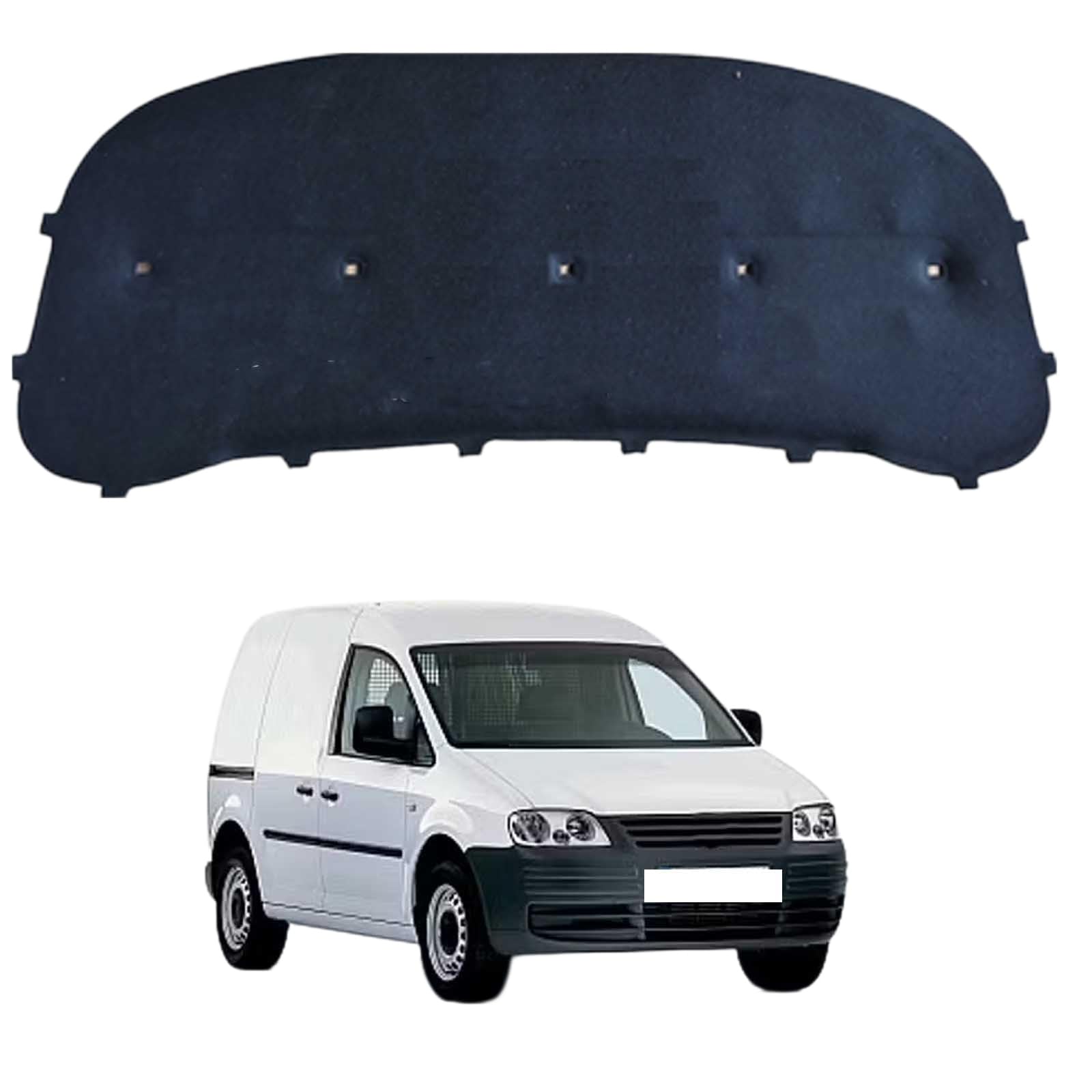 Papep Normal Heat Shield & Soundproof Cotton For Volkswagen Caddy 2008-2010, Bonnet Engine Insulation Mat, Noise Reduction Thermal Liner Cover For Car Hood