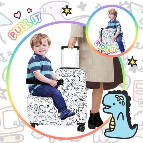 Smilesun DIY Coloring Ride-On Luggage