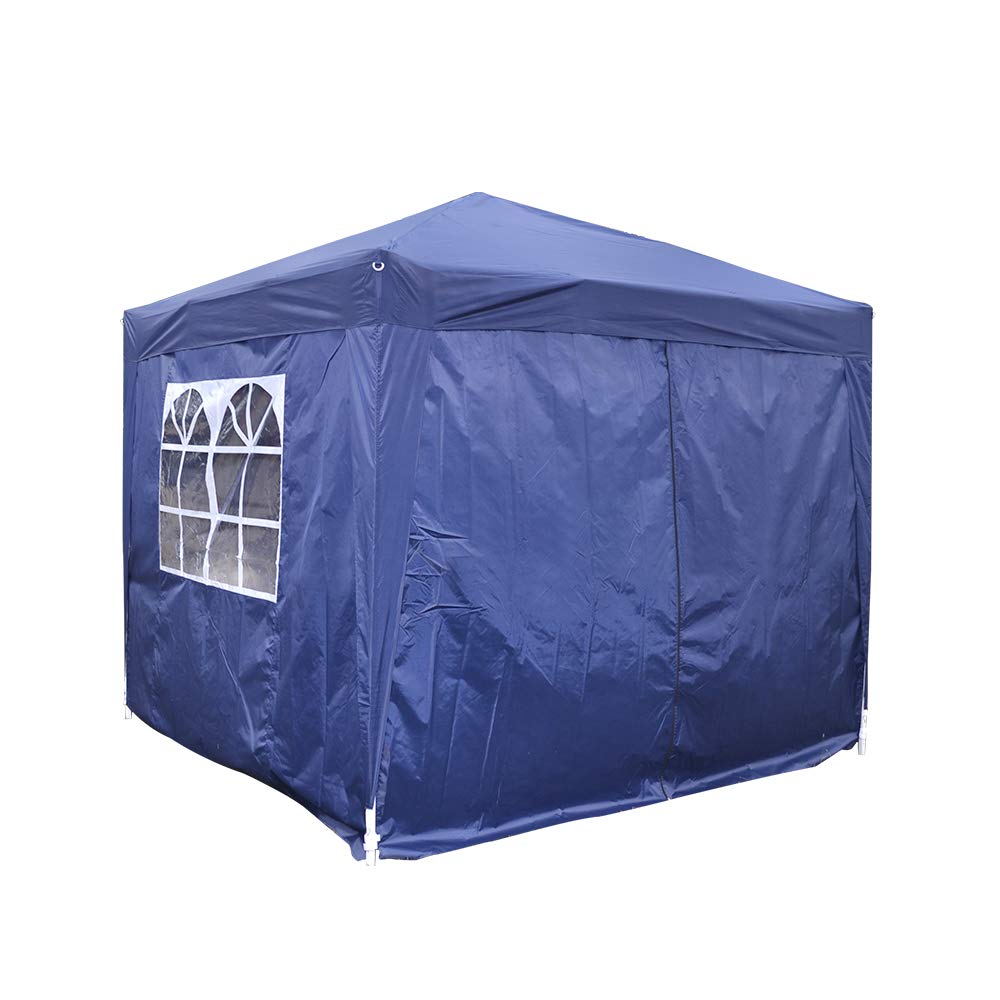 2MX2M 2.5MX2.5M 3MX3M Pop Up Gazebo Garden Party Tent With Sides Canopy Marquee (2.5mx2.5m, Blue)