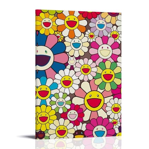 HOEFGO Póster de pared de Takashi MurakamiPoster para el hogar, baño, dormitorio, oficina, sala de estar, decoración de lienzo, estilo póster de 60 x 90 cm