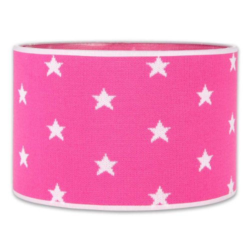 Baby 's Only 914798 lámpara pantalla  Lámpara de techo lámpara de mesa estrellas de punto, 30 cm fucsia/blanco