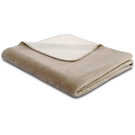 biederlack® flauschig-weiche Kuschel-Decke aus Baumwoll-Mischgewebe I ...