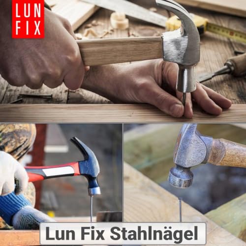 Miniatura 7 de Lun Fix Clavos 6,0 X 200 Mm - 5 Kg Aprox. 110 Uds. Clavos De Madera Para Trabajos De Construcción Clavos De Acero Sin Galvanizar 9 Clavos De Acero De 200 Mm De Largo, Clavos Con Cabeza Avellanada