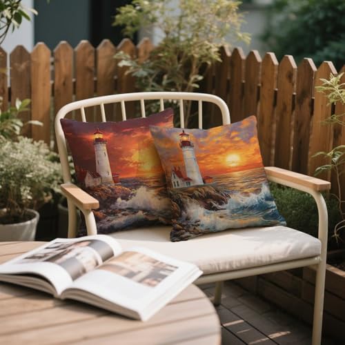 Coussin extérieur impérmeable 60x60 orange lot de 4 - 4