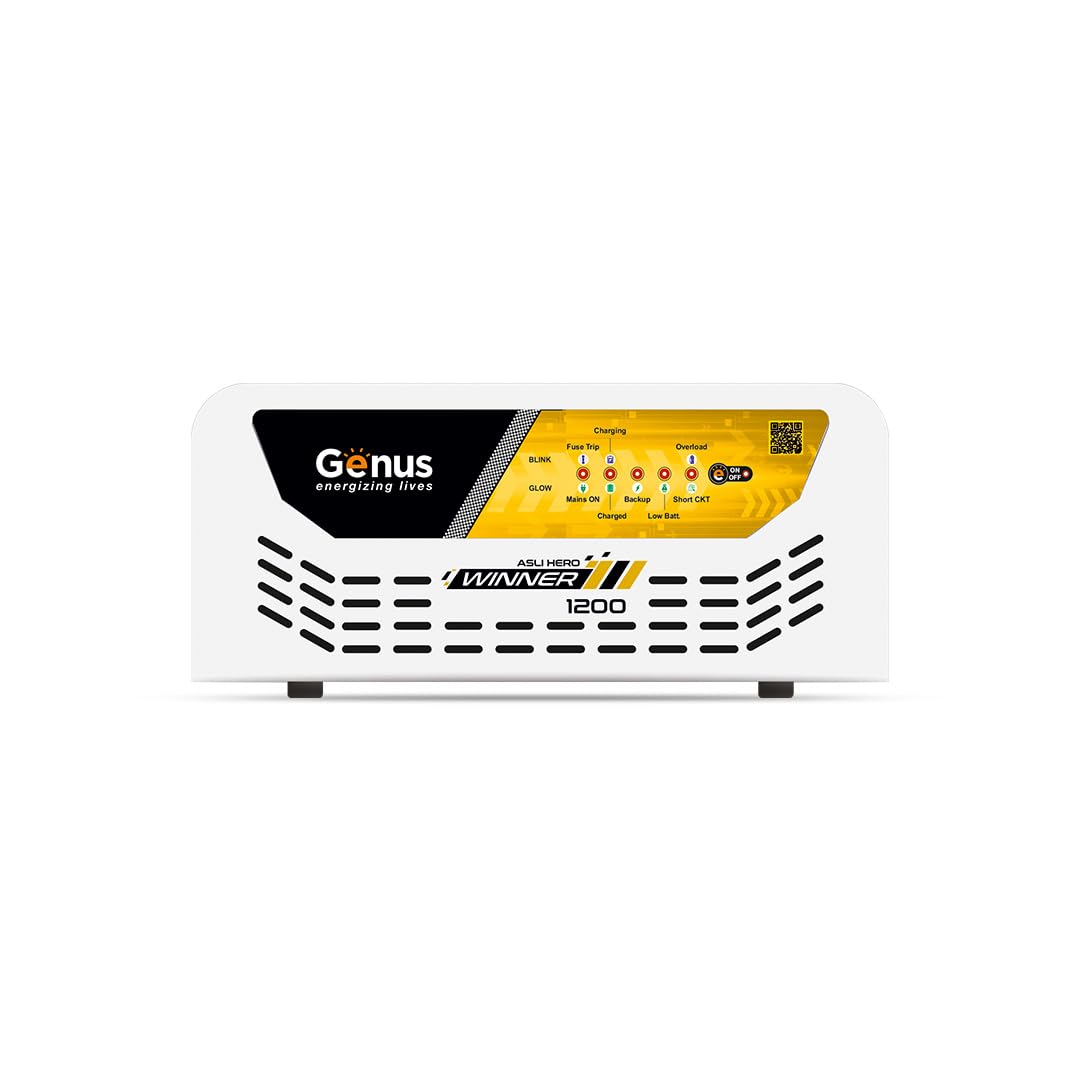 Genus Winner 1200 Pure Sine Wave 900VA/12V Single Battery Inverter UPS with 3 Years Warranty for Home, Office and Shops (Supports 1 Inverter Battery of 12V)-image-32