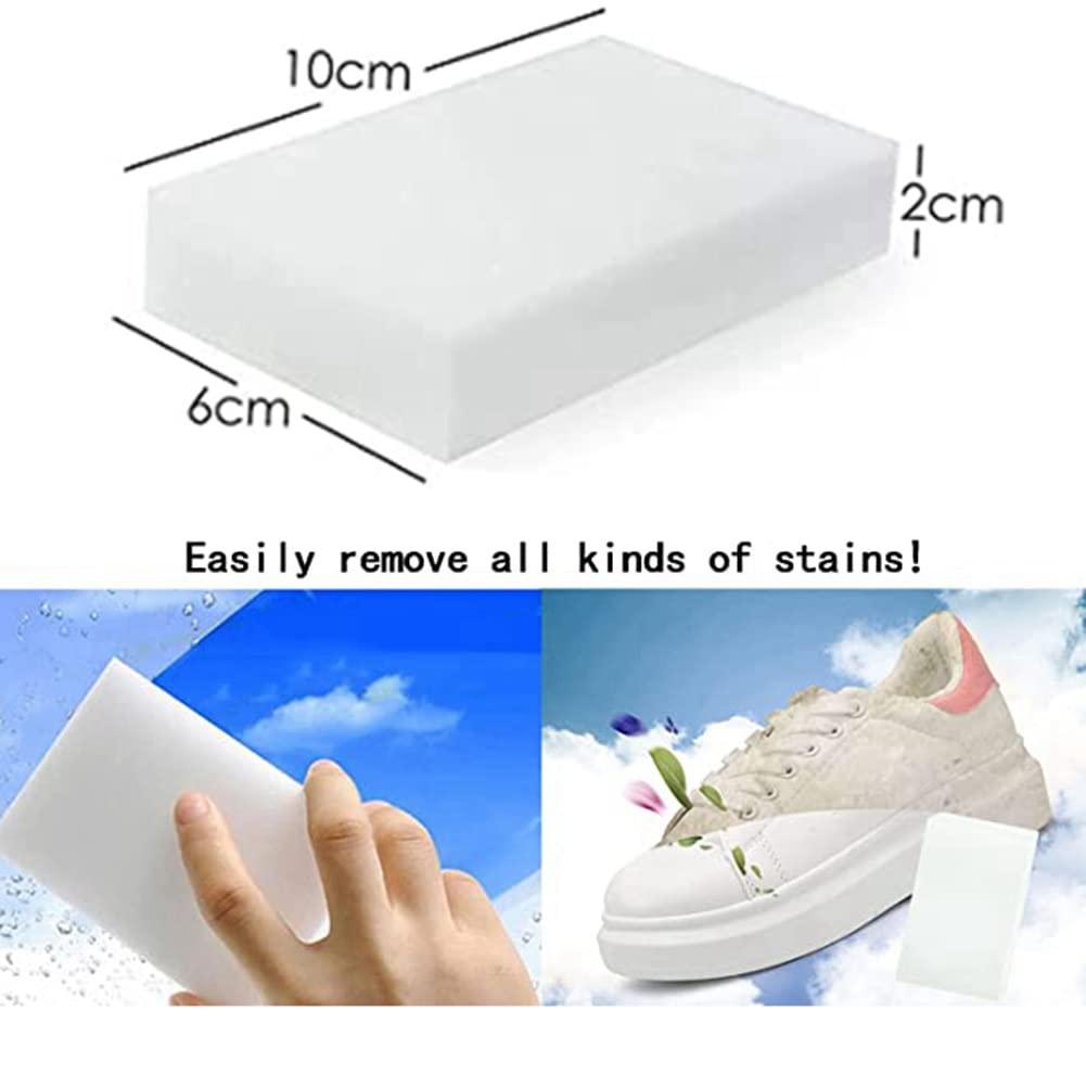 Esponjas de limpieza, paquete de 100 almohadillas de espuma multifuncionales de alta calidad para la limpieza de platos y el hogar, duraderas y absorbentes, fáciles de usar