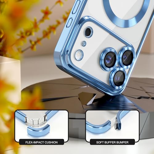 Image of Misea Magnetic for iPhone 17 Pro Case Compatible with MagSafe Light Blue