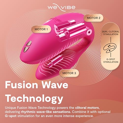 【正規品】 We-Vibe Chorus Pro 女性用 10段階振動 アプリ対応 リモコン付 カップルウェルネス セルフプレジャー クリトリス 防水 ピンク - 画像3