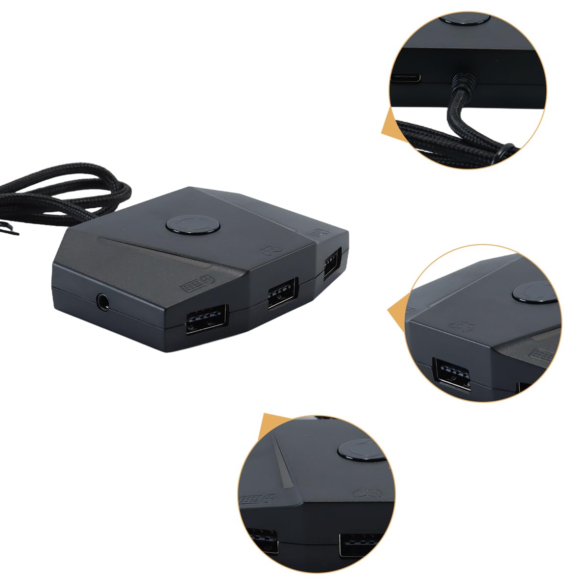 Convertitore mouse e tastiera per console di gioco VX2 AimBox compatibile con P4, Series X/S, One, Switch, adattatore MnK con funzione audio da 3,5 mm per giochi sparatutto