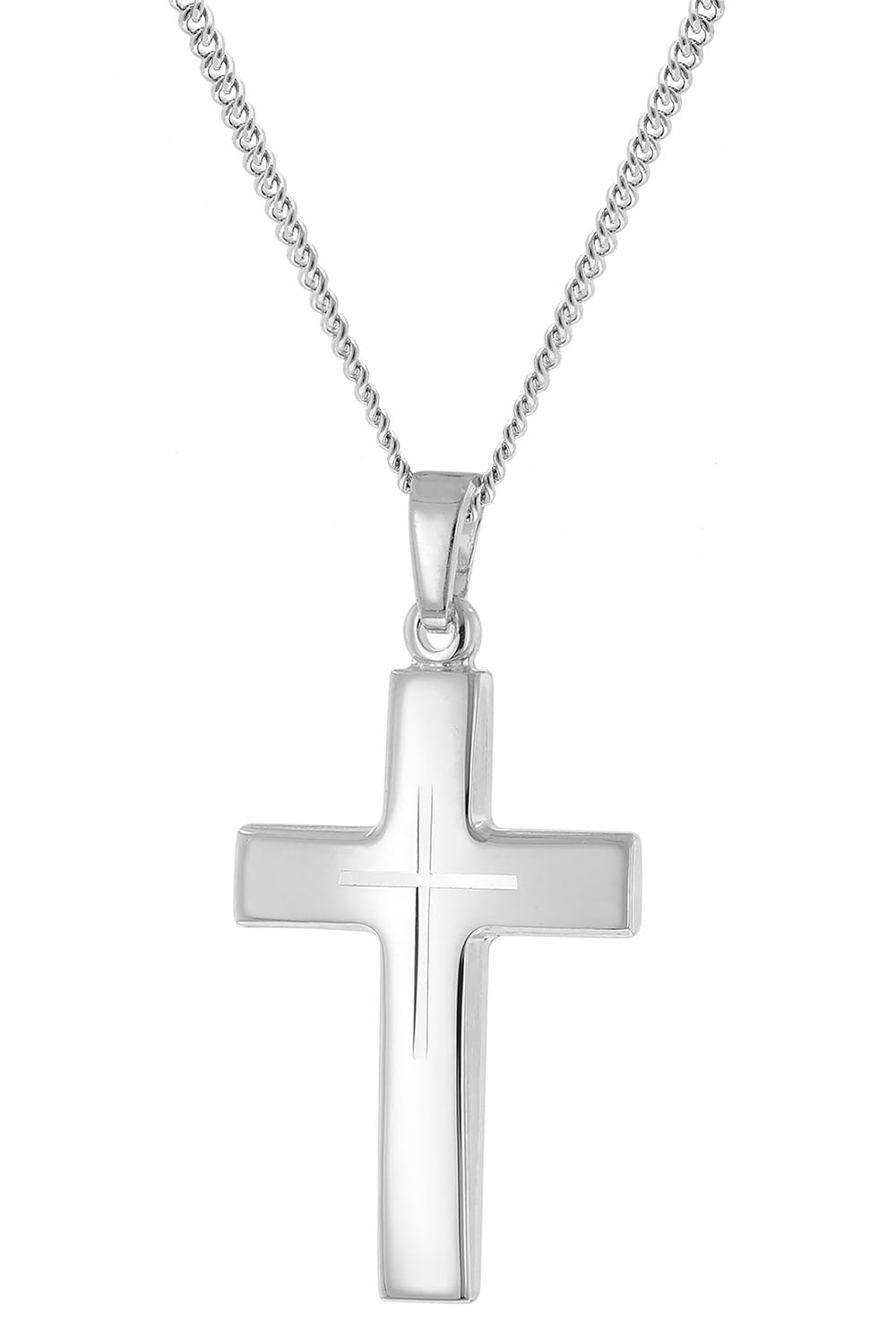 trendor Herren-Halskette mit Kreuz 925 Silber 24 mm 21170