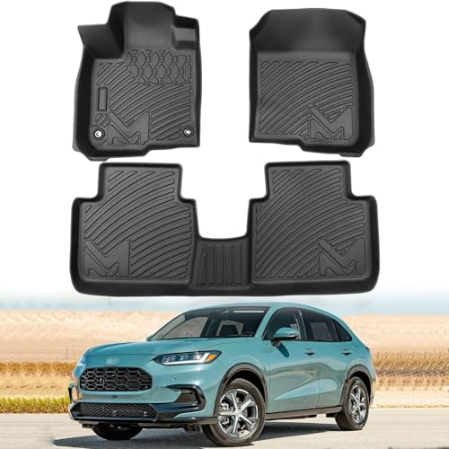TPE Automotive Floor Mats Custom for 2023-2026 Honda HR-V HRV All Weather Cover Protection Waterproof Black Floor Liner Front & Rear Row Full Set Car Mats 3PCS