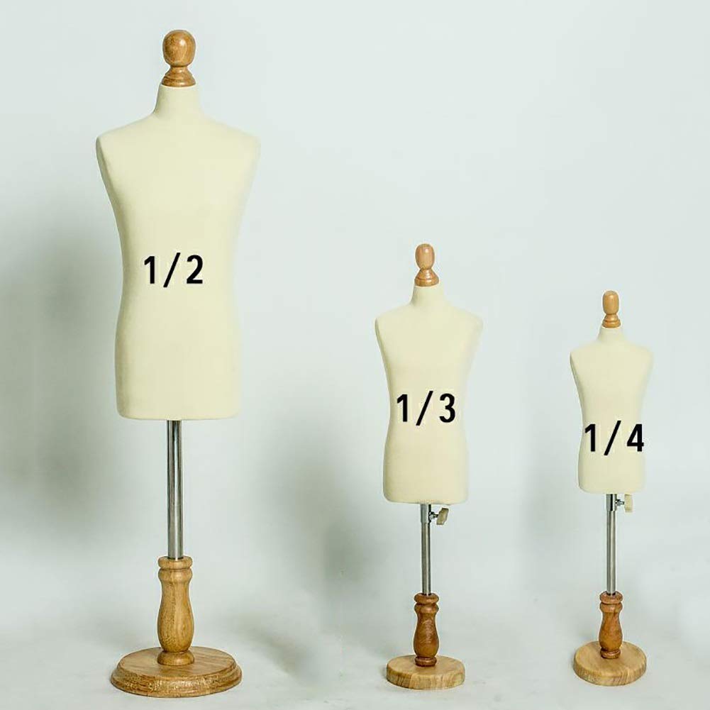 Schaufensterpuppe weiblich, Schneiderpuppe Schneiderpuppe kleine Schneiderpuppe, verstellbare Höhe, Schneiderpuppen Mini-Puppe Kleid Form Display Puppenhaus Zubehör Dekoration (Farbe: A, Größe : 1/2)
