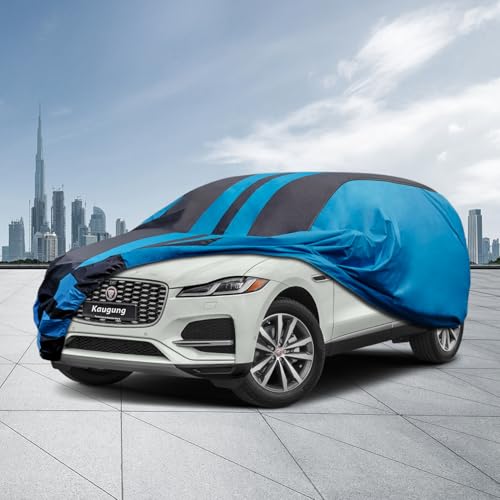 Image of Kaugung Car Cover Waterproof Custom Fit Jaguar F-PACE(2015-2025), Full Exterior Cover for Automobiles Lightweight Resistant Outdoor Sun UV Rain Dust Snow Wind Protection.