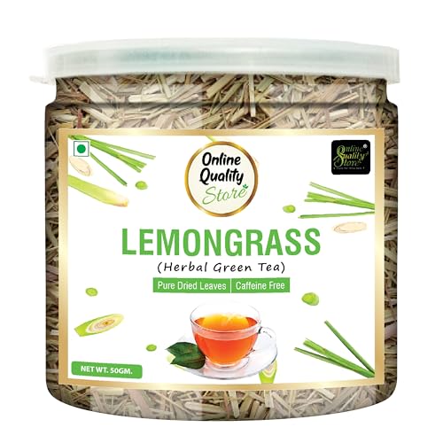 Image of Online Quality Store Natural Lemongrass Herbal Tea - 50g | Lemongrass Leaves | Caffeine-Free