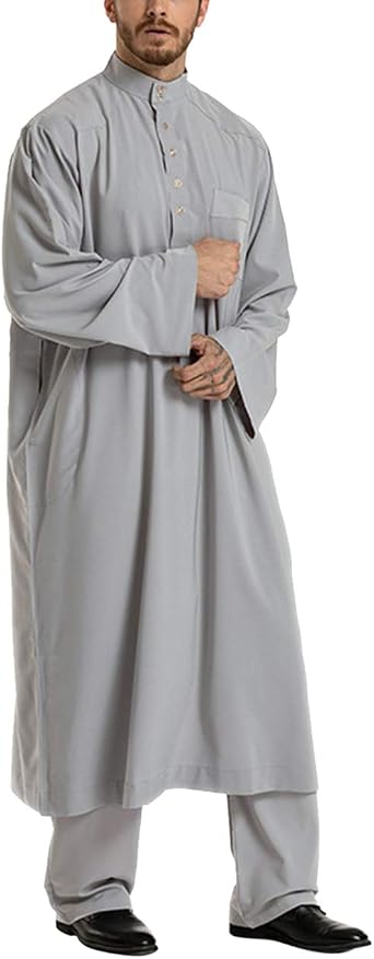 VHFIStj Thobe Maschile Abbigliamento Arabo Musulmano Abito Robe e con Pants  Abaya Islamic Robes Culturale Tradizionale Abbigliamento del Medio Oriente  : Amazon.it: Abbigliamento