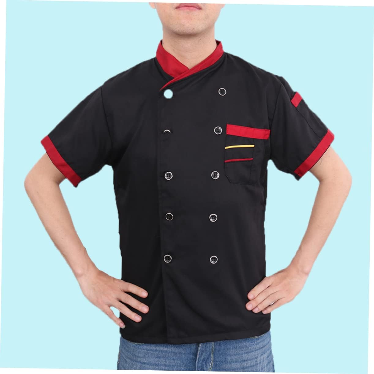 Chef Apparel Summer Jackets for Men Chef Coat Jacket Short Sleeve Men Chef Coat Chef Coats for Men