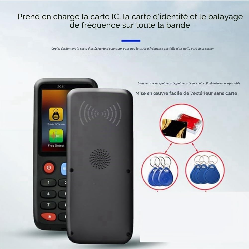 X7 RFID Smart Chip NFC Décodeur Duplicateur Lecteur Écrivain + 5XCUID Porte-Clés + 5XUID Carte 125KHz 13.56MHz Badge Clone Card