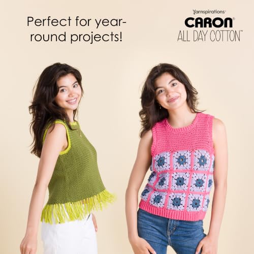 Image of Caron All Day Cotton Yarn for Crocheting, Royal, 3-Pack