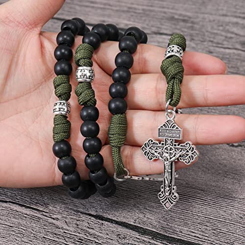 Chapelet en paracorde Saint Michel cadeau catholique idéal - 5