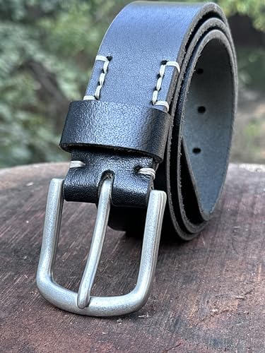 Men's Genuine Leather Casual Real Leather belt Every Day Jeans Belts, Handmade Men Leather Belt with Gift Box2