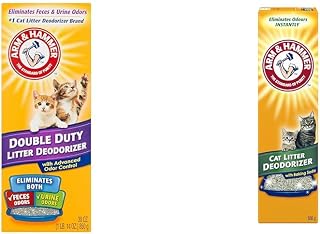 Arm and Hammer A&H Double Duty Litter Deodorizer with Advanced Odour Control, 850g & A&H Cat Litter Deodorizer with Baking Soda, 500g