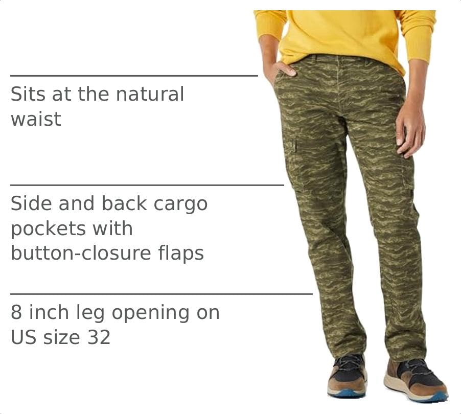 Image of Amazon Essentials Men's Straight-Fit Breathable Stretch Cargo Pants (Available in Big & Tall)