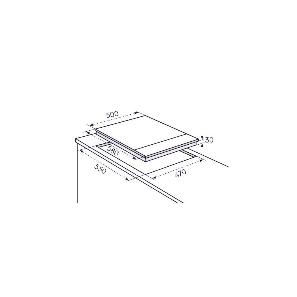 Electrolux - Piano cottura misto EGL 62821 OX finitura inox e manopole nere da 60 cm