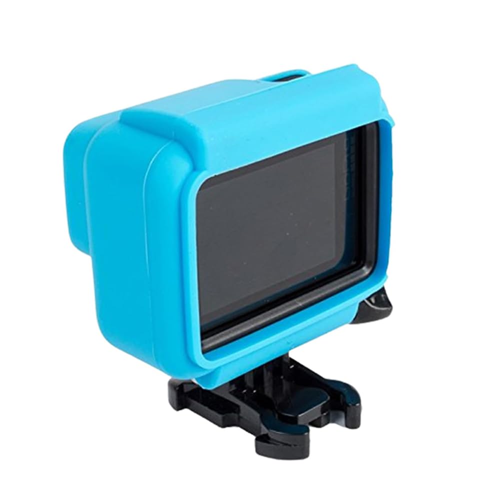 Action Pro Silicone Cover Side Frame Case Compatible with GoPro-5/6/7 Action Camera (Blue) 2