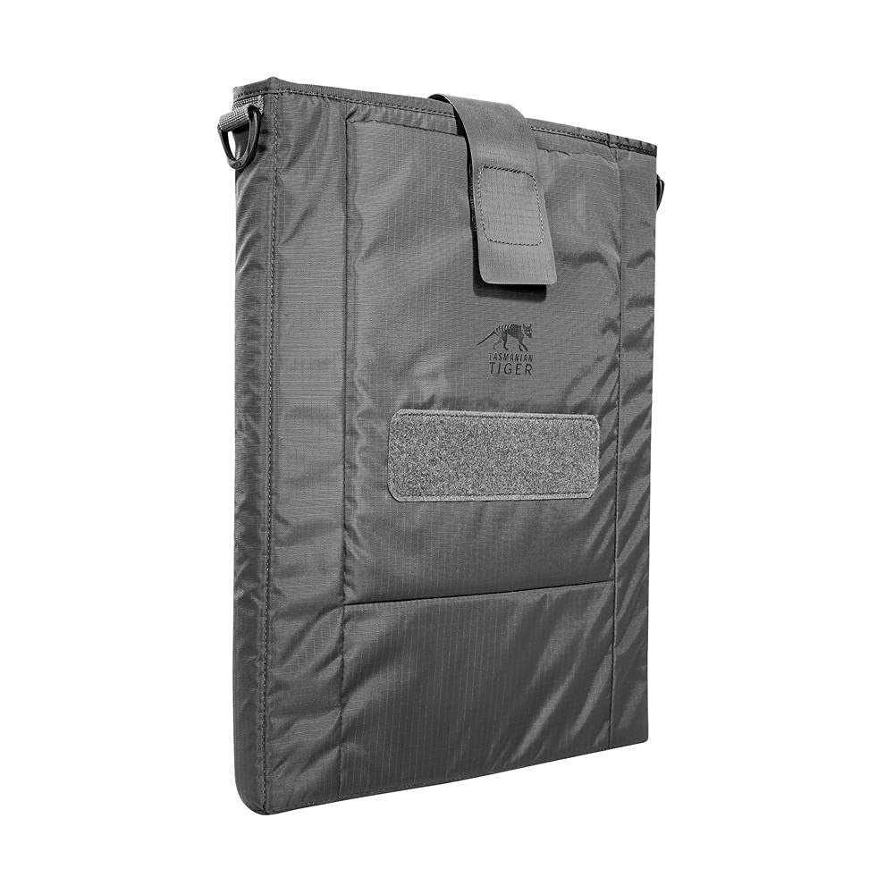 Tasmanian Tiger TT Modular Computer Sleeve modulare, gepolsterte Laptop- und Tablet-Hülle für 15-Zoll Notebooks mit zusätzlichem Tablet-Fach, kompatibel mit modularen TT Rucksäcken, Titan Grey