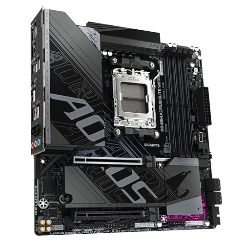 GIGABYTE B840M AORUS ELITE WIFI6E Scheda Madre – CPU AMD Ryzen 9000, VRM a 10+2+2 fasi, fino a 8200 MHz DDR5 (O.C.), 2 x M.2 PCIe 4.0, Wi-Fi 6E, LAN 2.5 GbE, USB 3.2 Gen 2 - Scheda madre - Immagine 2