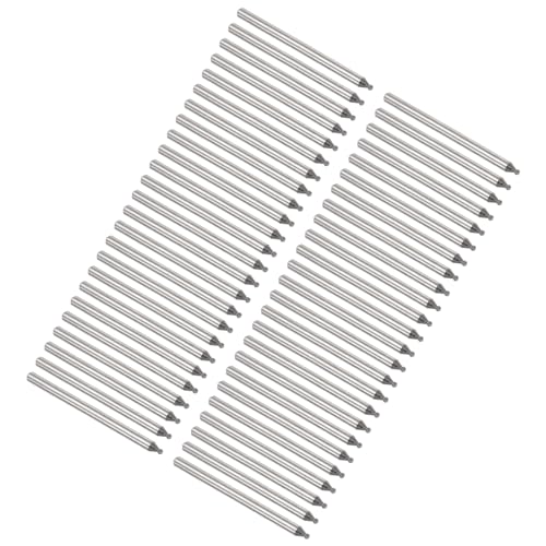 Kozelo 50pcs Diamond Grinding Bit - [1mm Dia 120 Grtis] Ball Head Carving Drill Bits Rotary Tool for Carving Polishing Use | 3mm Round Shank